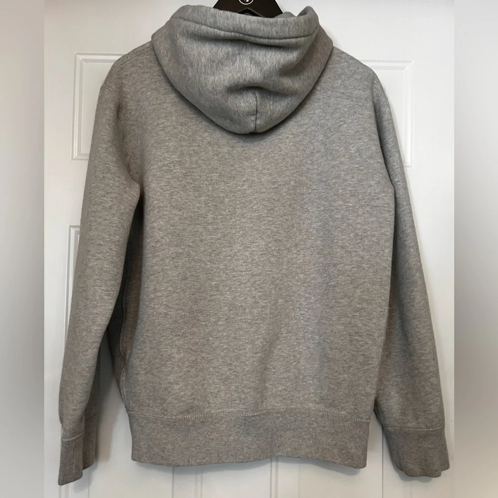 Polo Ralph Lauren Full-Zip Hoodie L NWOT Gray Double-Knit Fleece Casual Lounge
